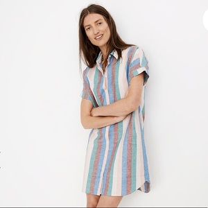 MADEWELL Central Stripe Shirtdress LIKE NEW